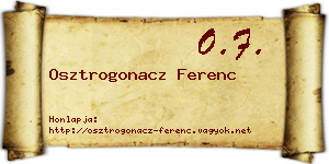 Osztrogonacz Ferenc névjegykártya